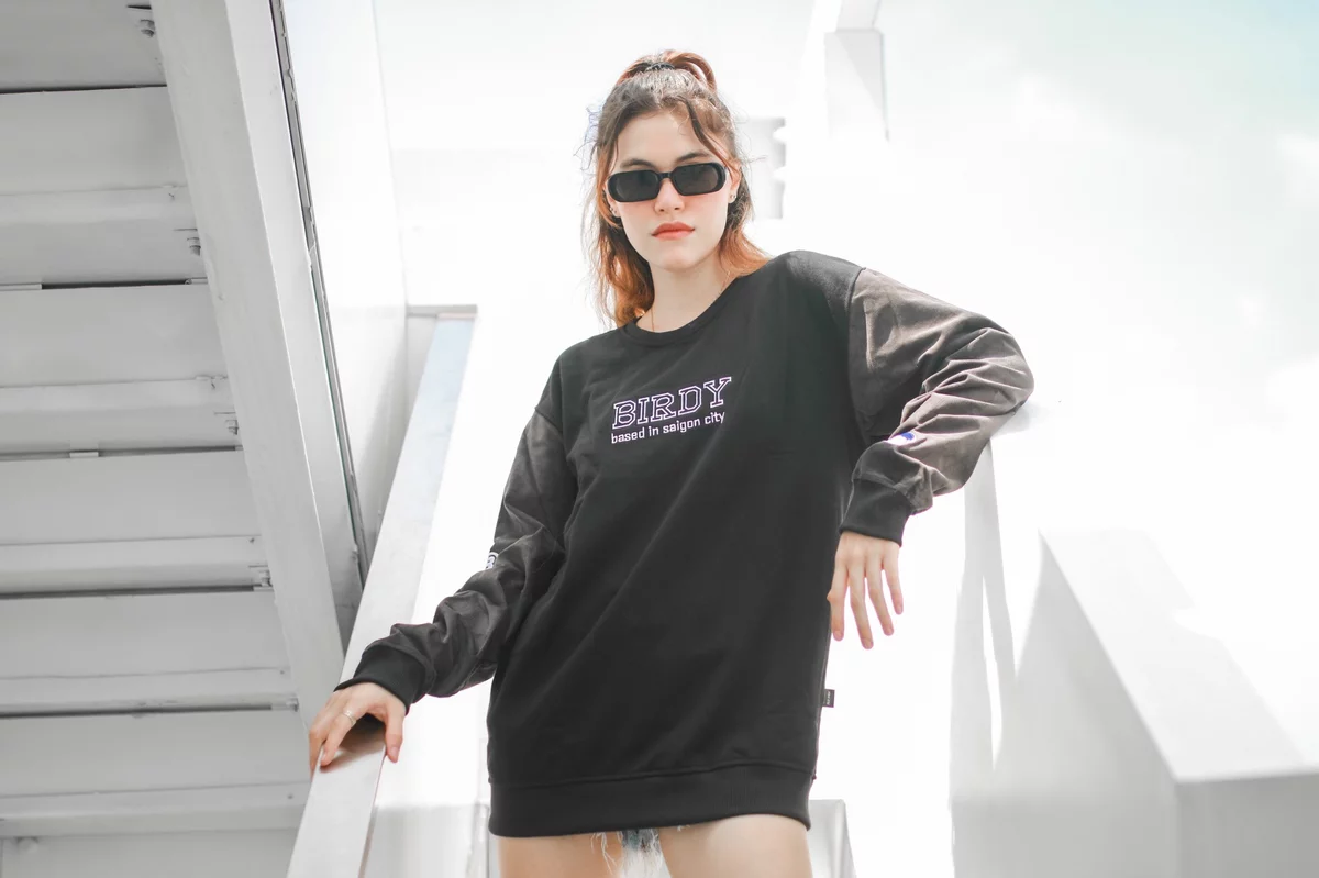 Áo sweater thời trang nam nữ Birdybag basic logo unisex chất liệu nỉ chân cua local brand chính hãng