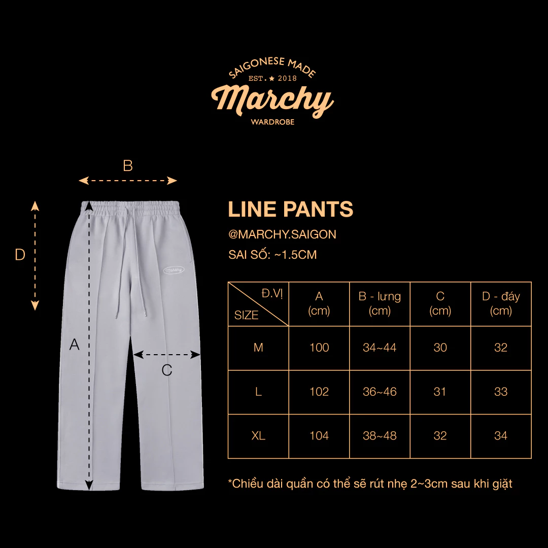MARCHY - Line Pants - Quần dài
