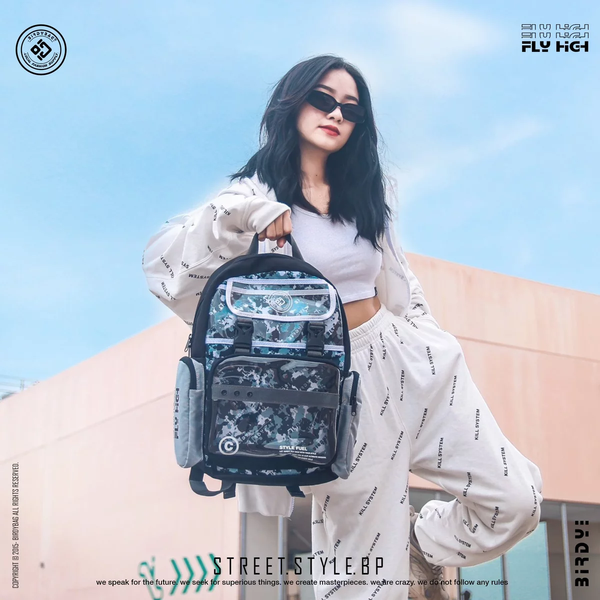 Balo nam đi học nam nữ đựng vừa laptop 13 Local Brand BIRDYBAG - STYLE FUEL Backpack Unisex