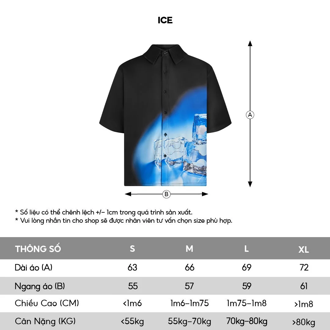 Áo sơ mi nam tay ngắn họa tiết cuban shirt local brand HUGU - ICE - áo sơ mi vải lụa, form regular, in chuyển nhiệt