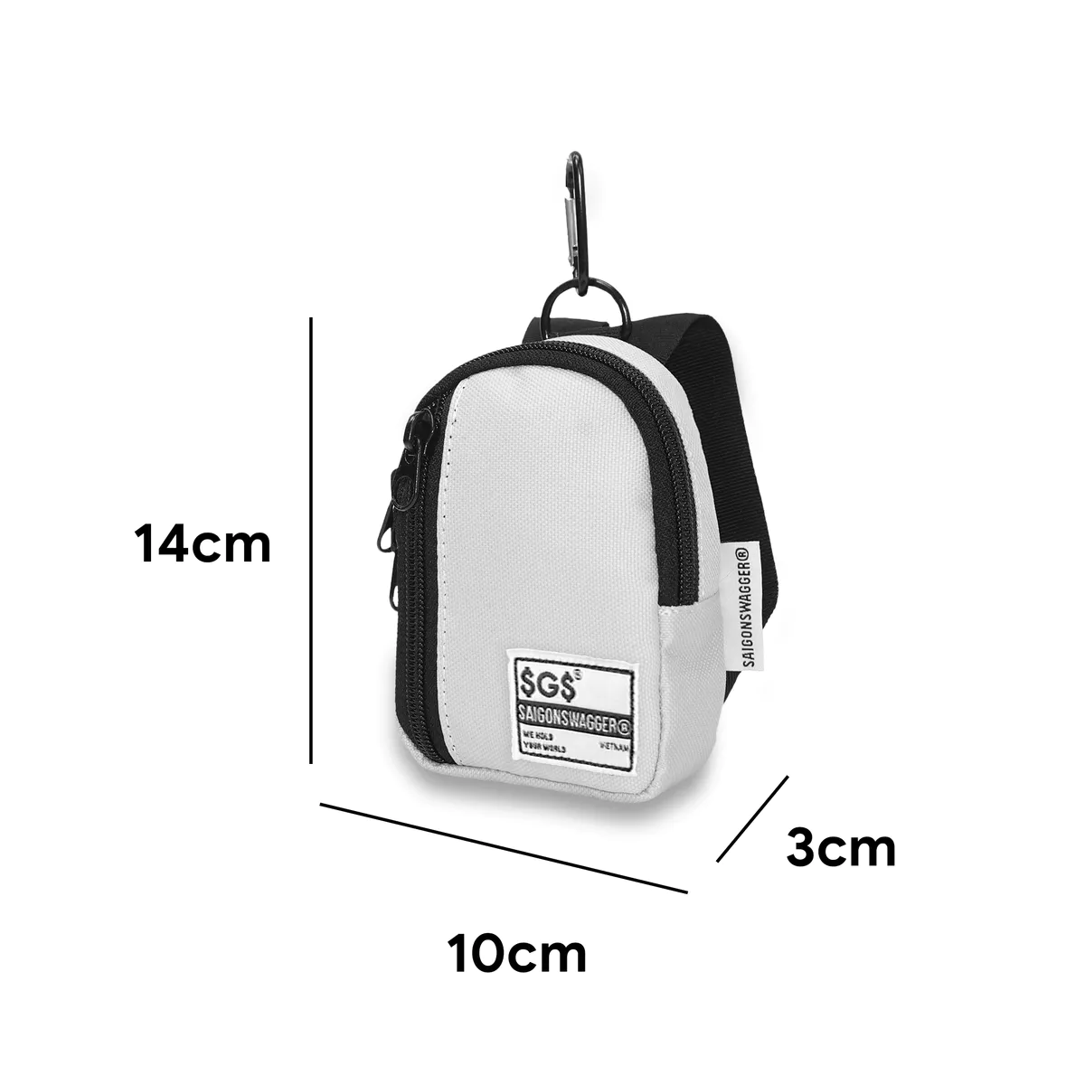 Phụ kiện móc khoá balo mini SAIGON SWAGGER® SGS ZIPPER BACKPACK KEYCHAIN