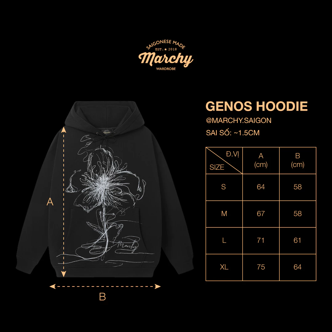MARCHY - GENOS HOODIE - Áo khoác tròng đầu