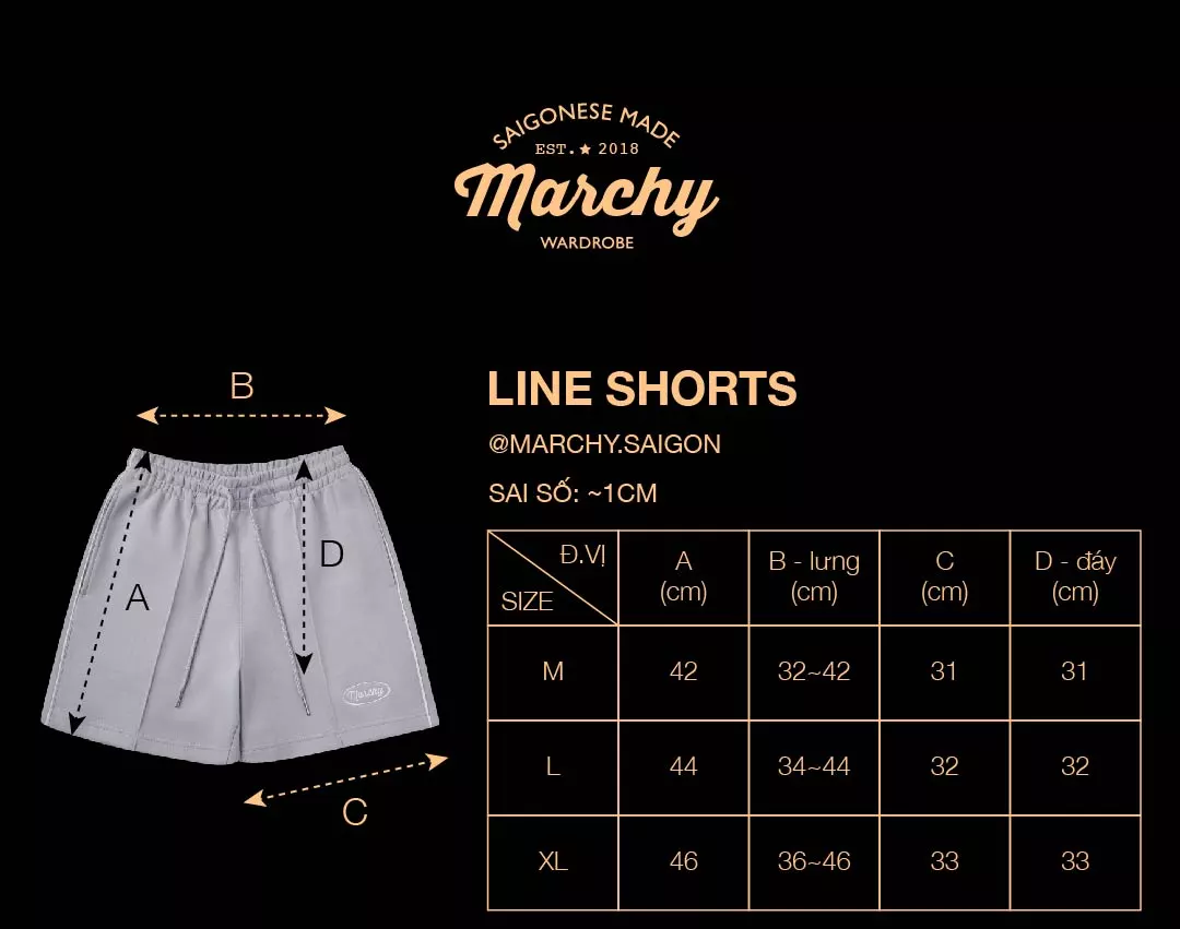 MARCHY - Line Shorts - Quần sọt