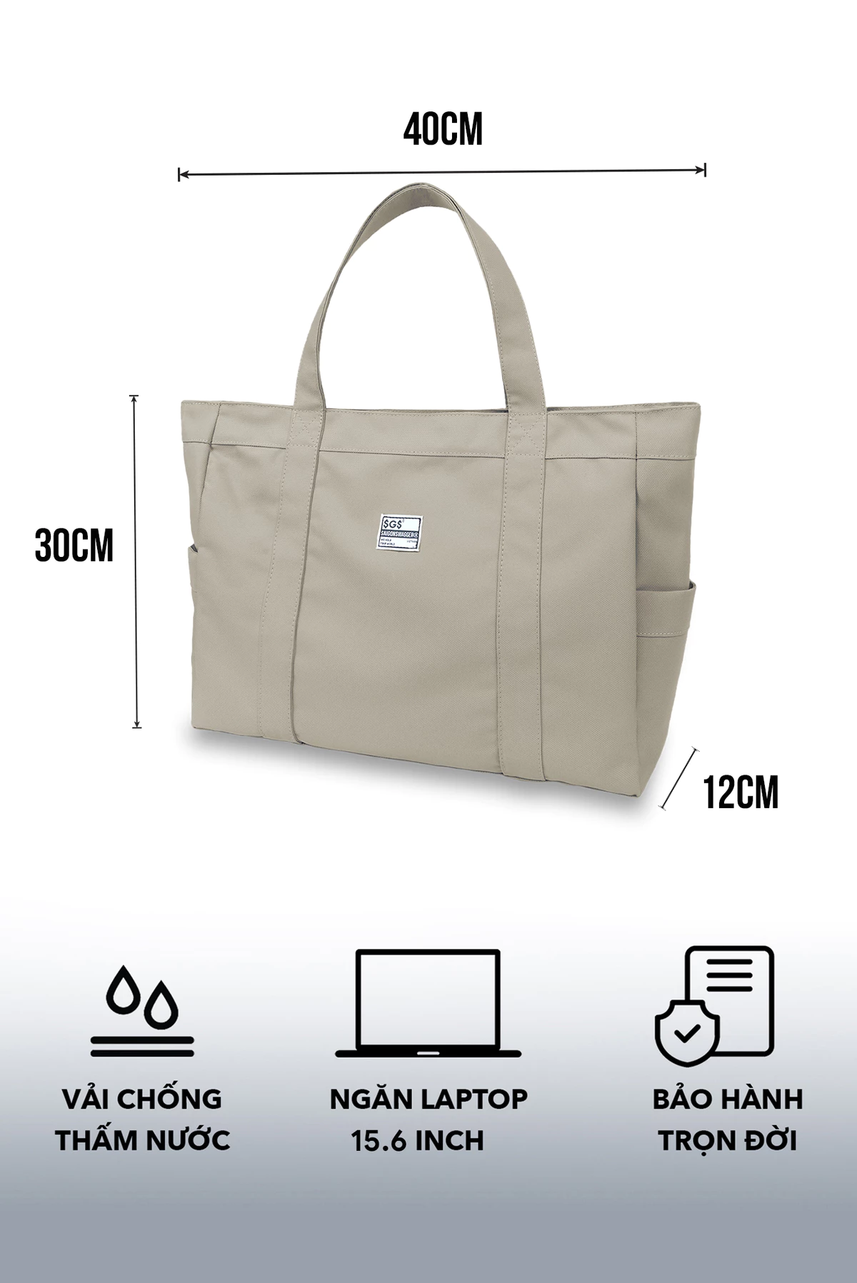 Túi tote túi đeo vai Saigonswagger® MAGICAL COVERING TOTE BAG ngăn chống sốc laptop 15.6 inch