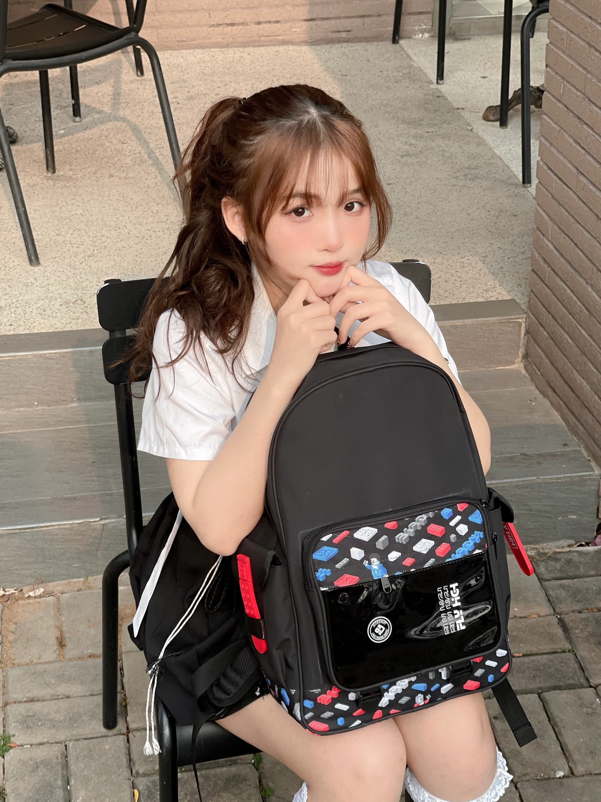 Balo nam nữ BIRDYBAG BRICK BACKPACK chống nước nhiều ngăn, cặp sách đi học đựng laptop 13 inches