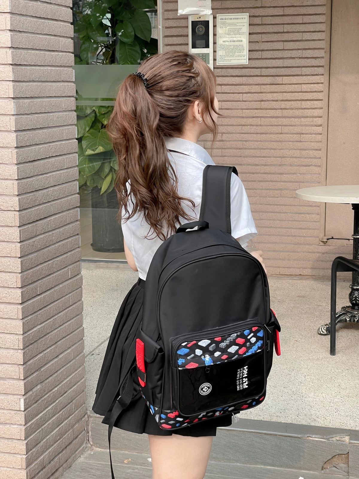 Balo nam nữ BIRDYBAG BRICK BACKPACK chống nước nhiều ngăn, cặp sách đi học đựng laptop 13 inches