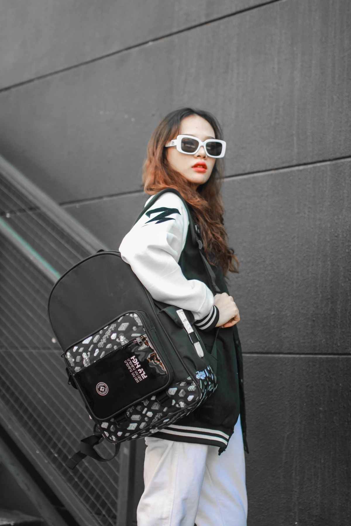 Balo nam nữ BIRDYBAG BRICK BACKPACK chống nước nhiều ngăn, cặp sách đi học đựng laptop 13 inches