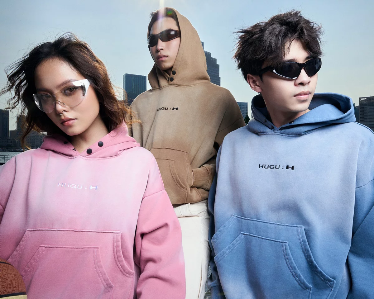 Áo khoác hoodie boxy unisex thêu logo HUGU - ALANTA WASH HOODIE - BOXY - Áo khoác hoodie wash, form boxy, nỉ bông cotton