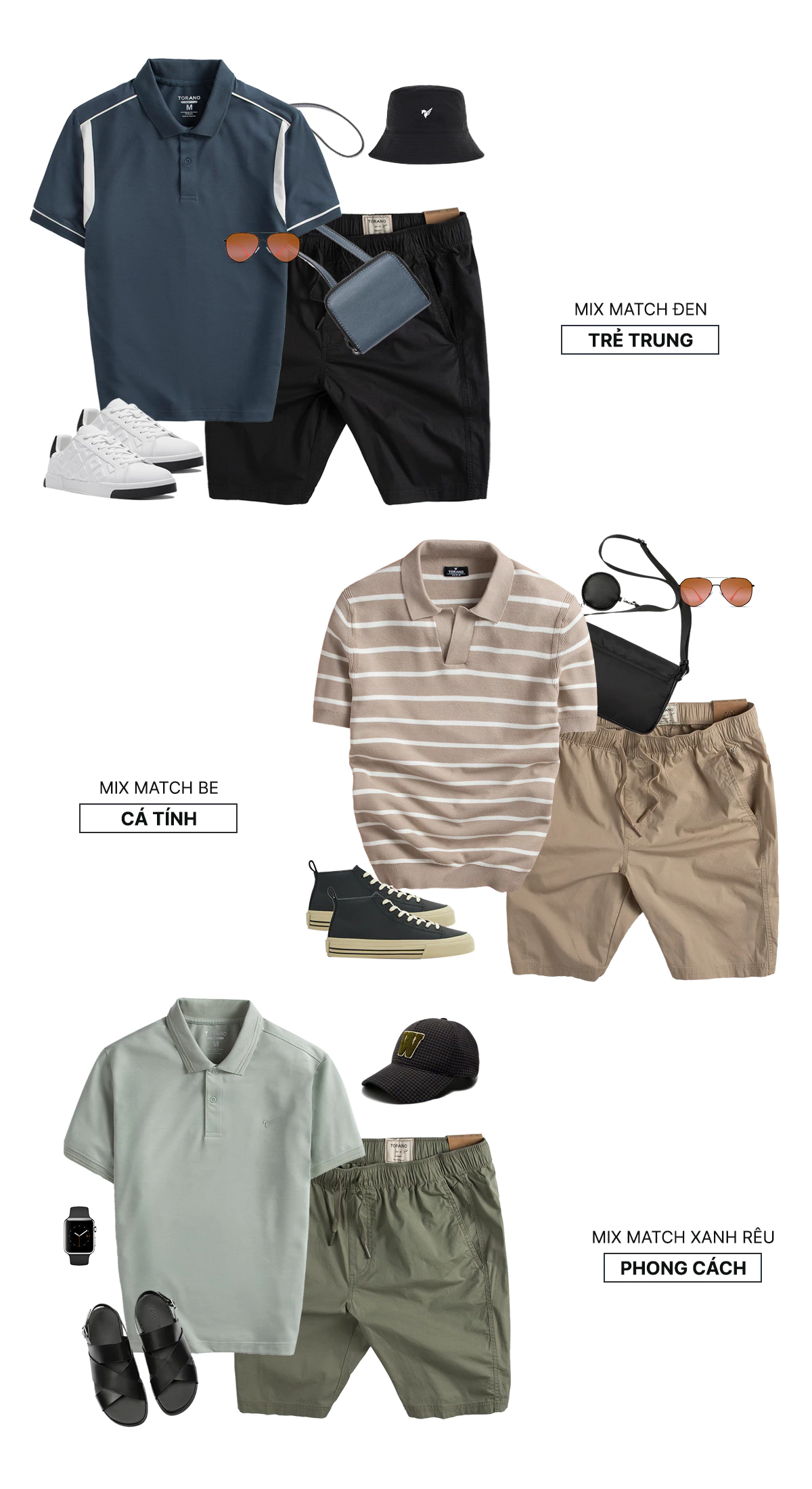 Quần short kaki nam SMART KHAKI SHORTS TORANO dáng basic cạp chun bền màu FSBK010