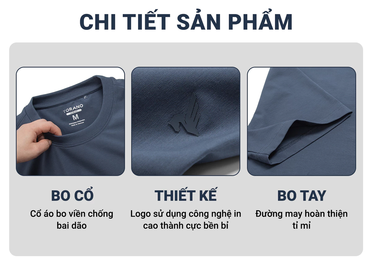 Áo thun nam ngắn tay SMART CORE TEE TORANO chất Cotton mát lạnh thoáng khí,co giãn thoải mái, thấm hút mồ hôi FSTS001