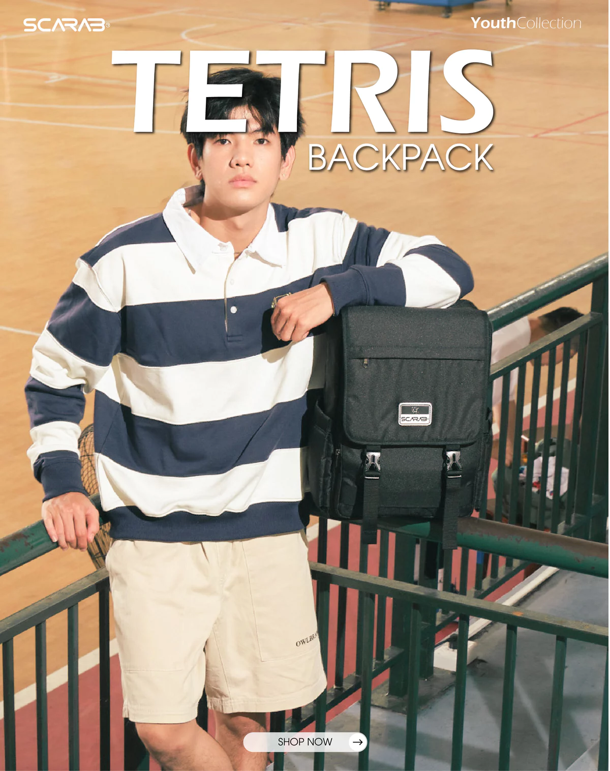 Balo SCARAB TETRIS BACKPACK Thời Trang Nam Nữ, Đi Học, Đi Làm, Vừa Laptop 15.6 Inch