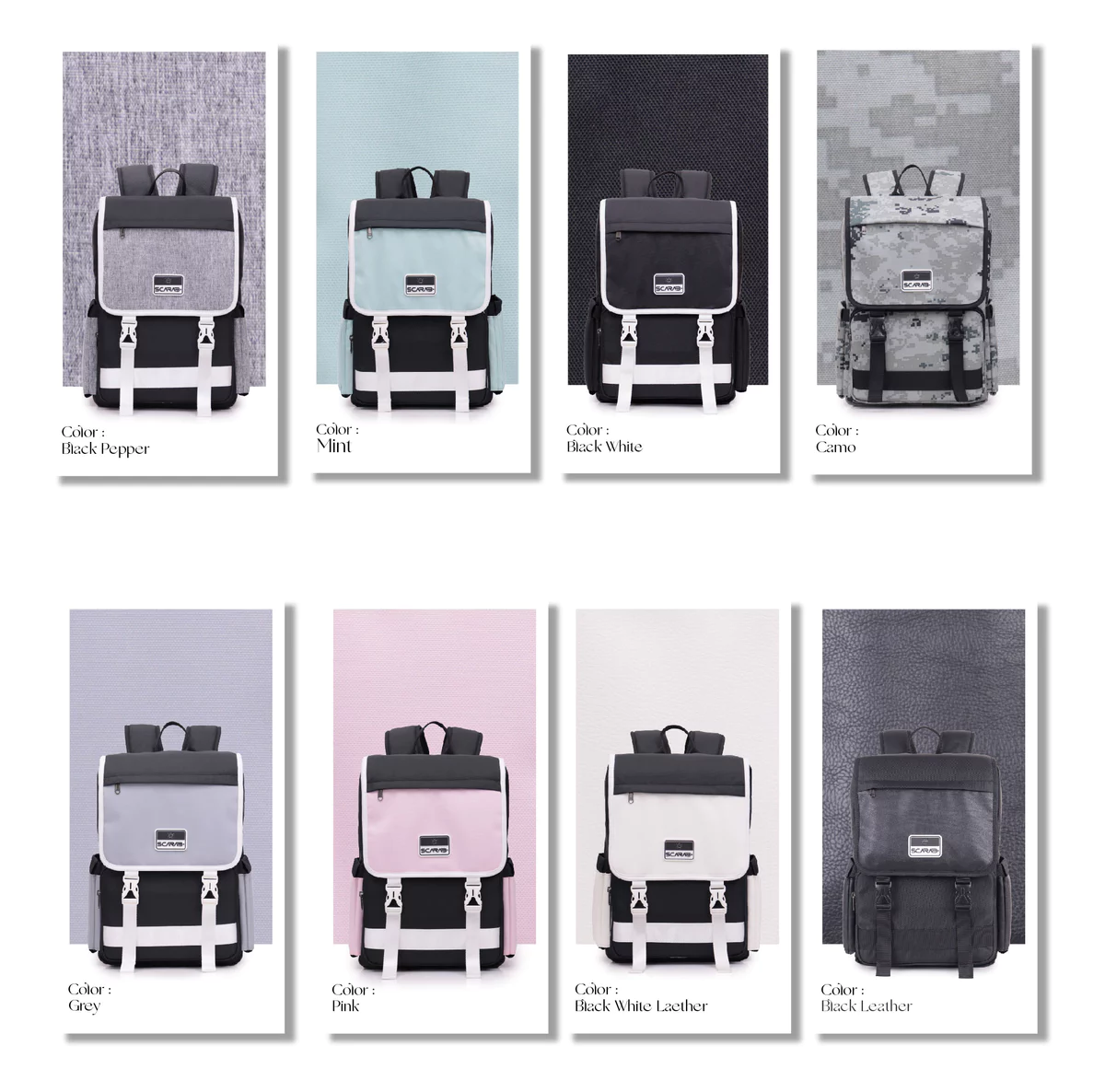 Balo SCARAB TETRIS BACKPACK Thời Trang Nam Nữ, Đi Học, Đi Làm, Vừa Laptop 15.6 Inch