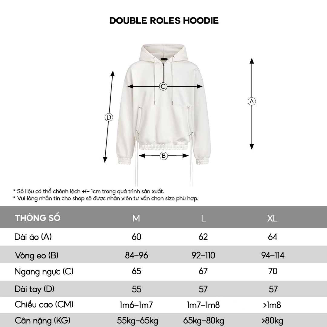 Áo khoác nỉ hoodie unisex HUGUxTHATSWHATIWANT - DOUBLE ROLES HOODIE - áo hoodie nỉ, unisex, form regular