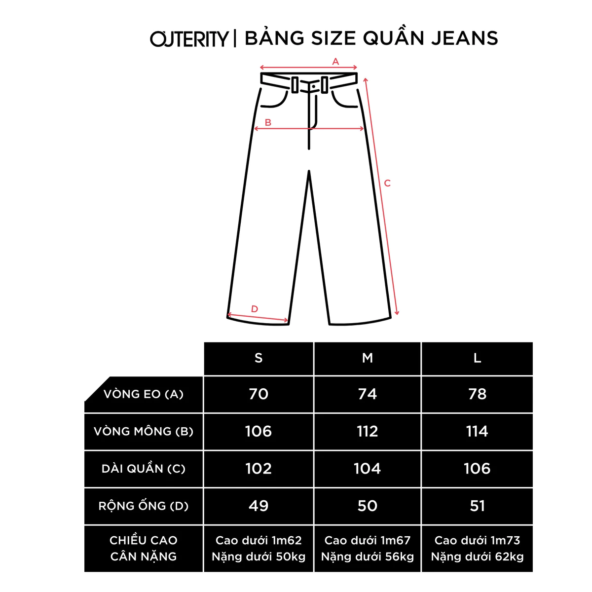 Quần Jean Outerity Wash Cạp Cao Form Unisex