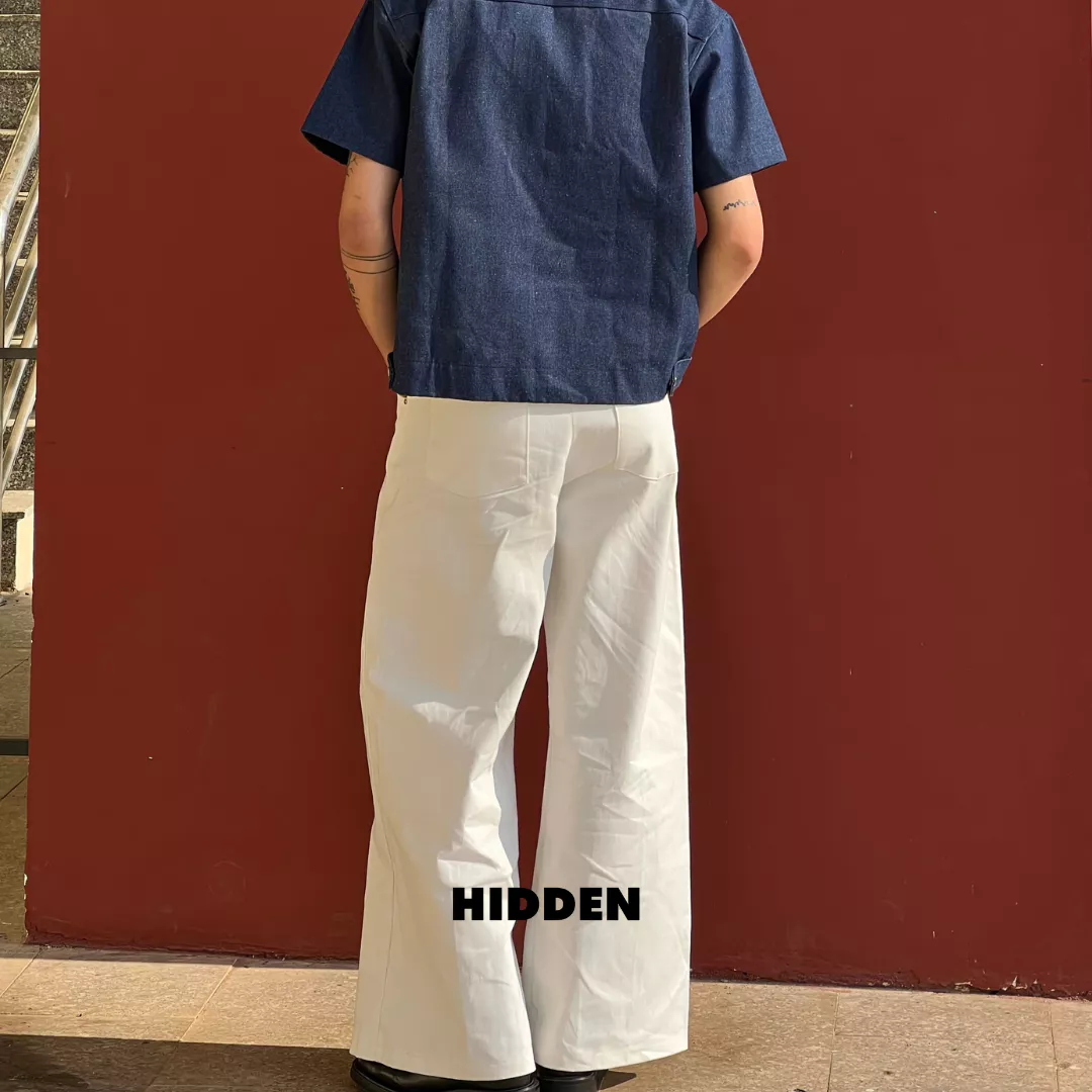 QUẦN ỐNG RỘNG - DENIM JEAN HIDDEN ESSTIAL