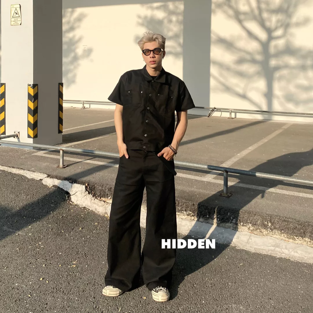 QUẦN ỐNG RỘNG - DENIM JEAN HIDDEN ESSTIAL
