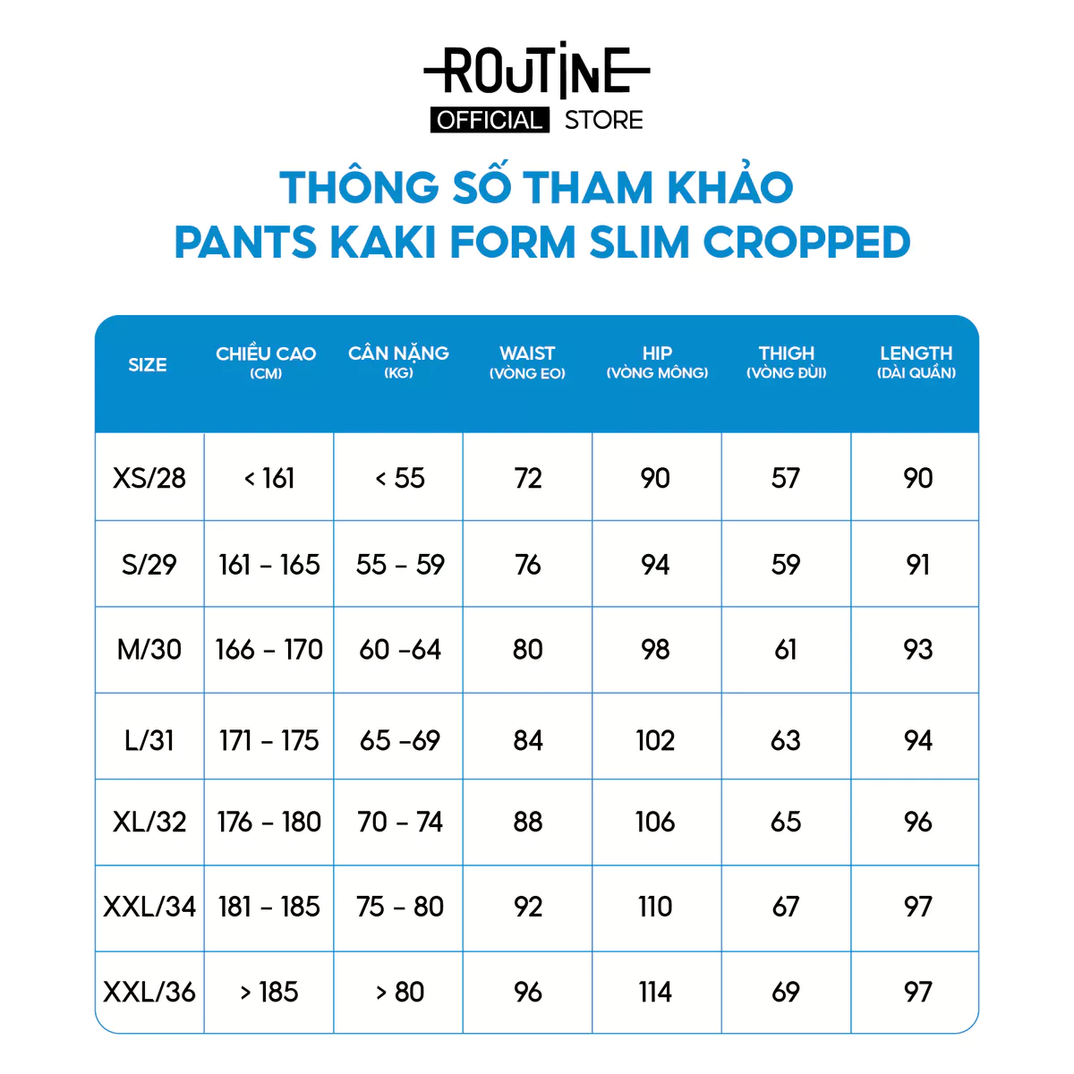 Quần Kaki Nam Premium Ống Ôm Trơn Form Slim Cropped - Routine 10S24PCA001P