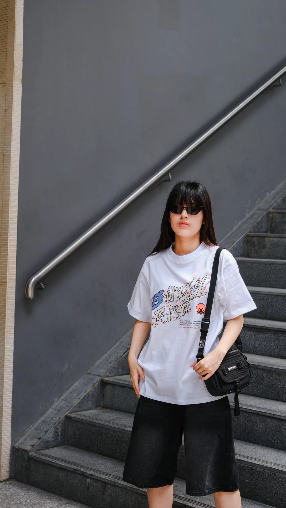 Áo thun unisex, áo thun local brand Birdy - RISE WHITE