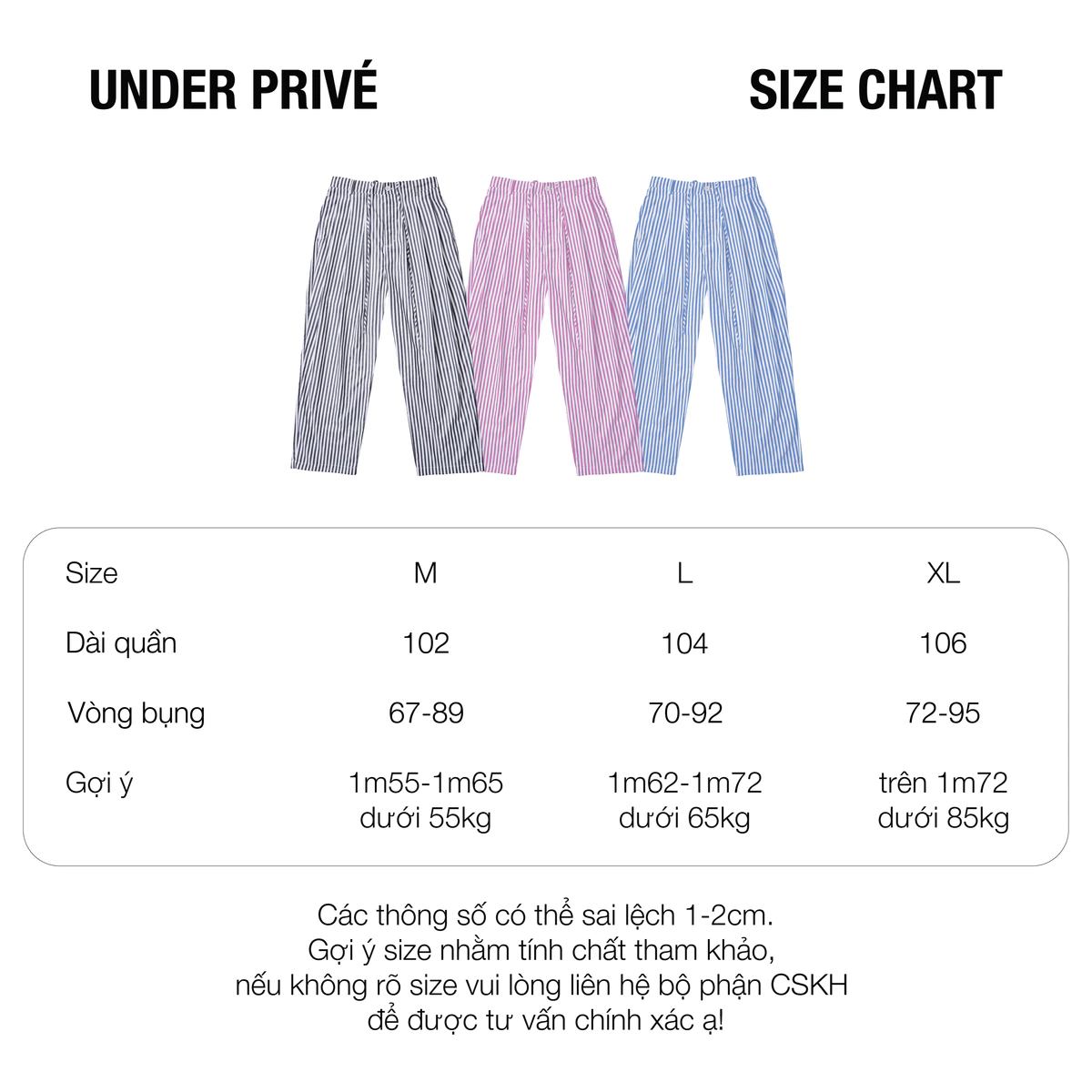 Quần Dài Kẻ Sọc Form Ống Rộng UNDER Striped Pants - ULP004