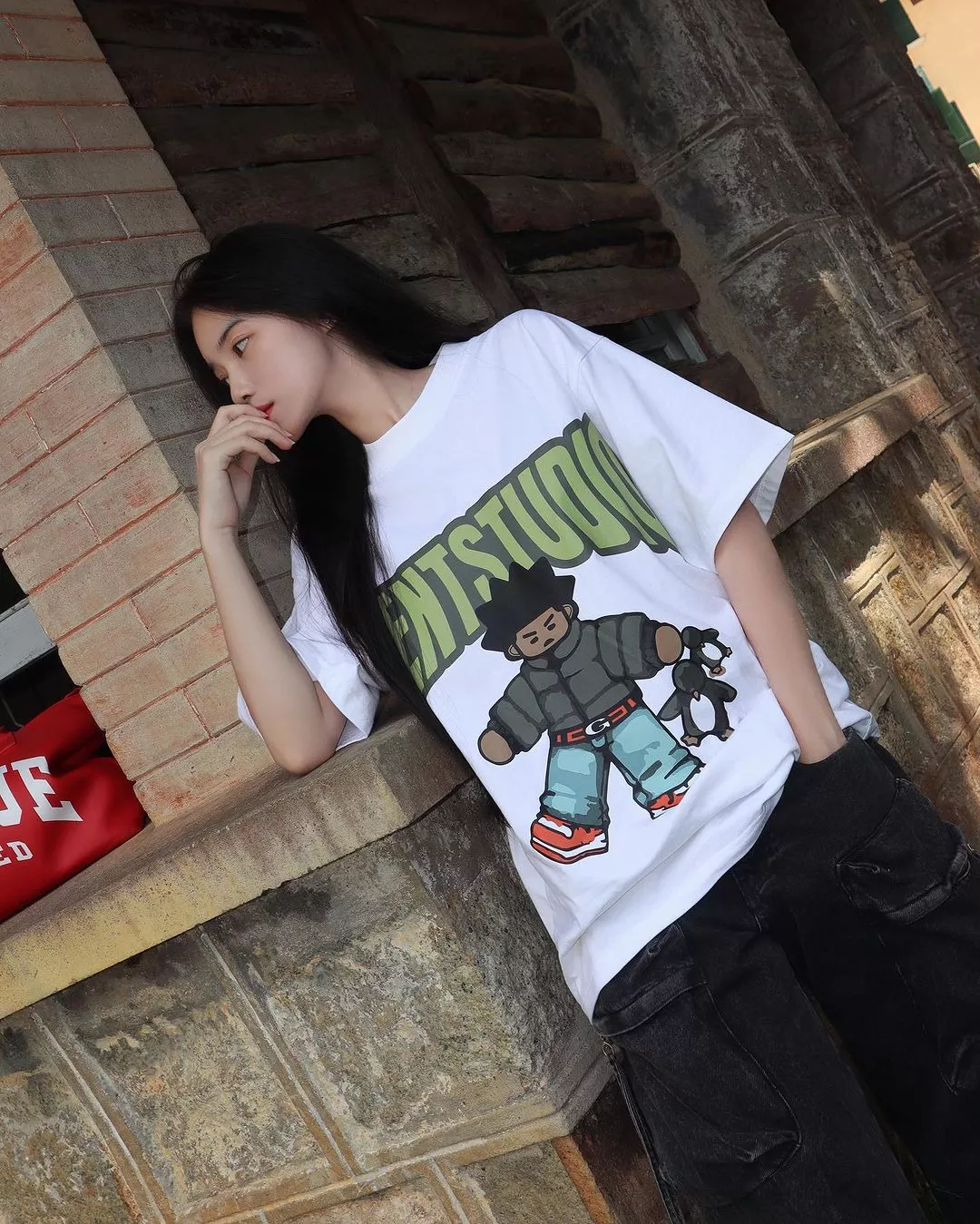 Áo thun Local Brand TRENDIVISION Cotton 100% Unisex Nam Nữ Form Rộng Tay Lỡ Oversize