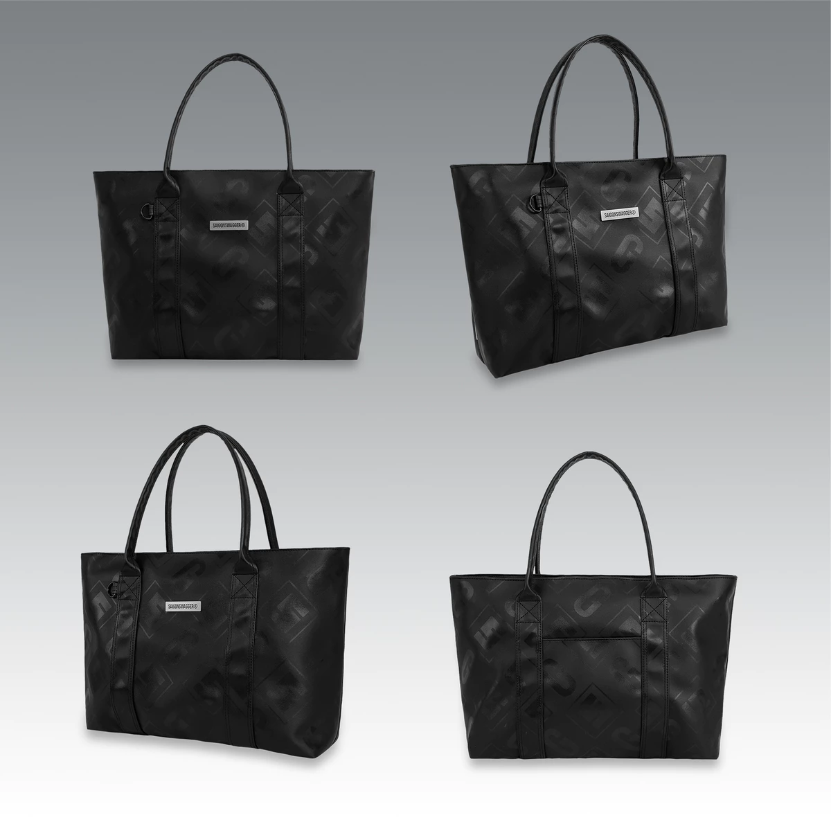 Túi Tote Túi Xách Da SAIGONSWAGGER® TWILIGHT LEATHER TOTE BAG Hoạ Tiết Monogram