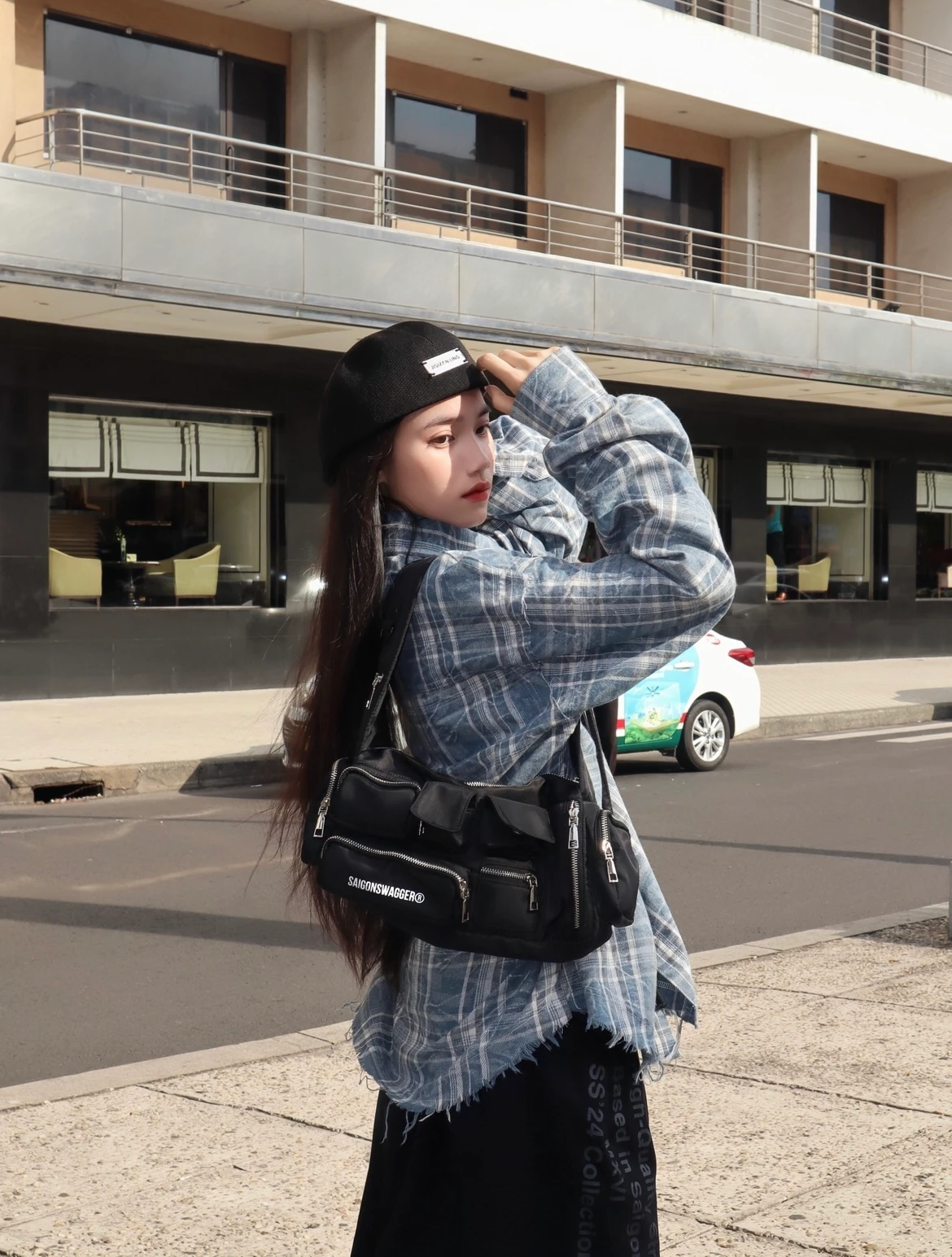 Túi Xách Túi Đeo Vai Thời Trang SAIGONSWAGGER ® NYLON CARGO SHOULDER BAG Túi Hộp
