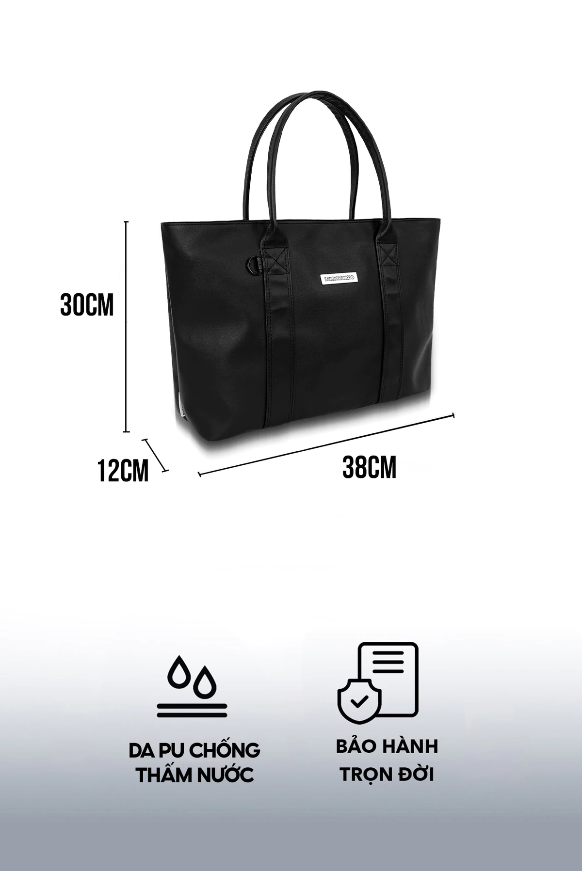 Túi Tote Túi Xách Da SAIGONSWAGGER® TWILIGHT PLAIN LEATHER TOTE BAG Da Trơn