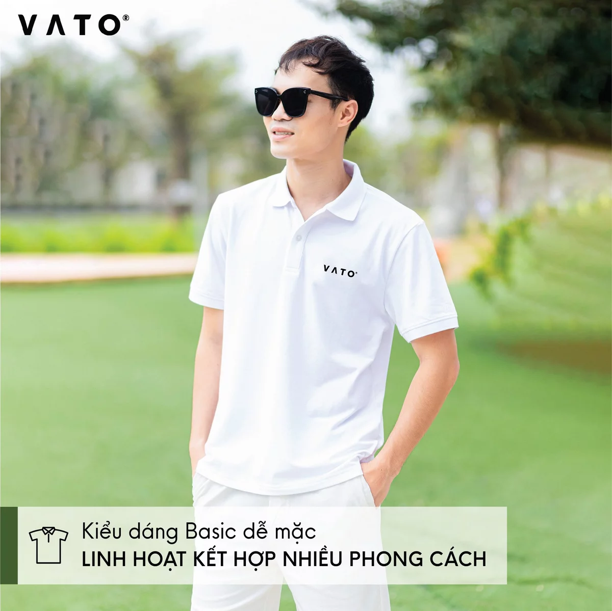Áo Polo Vato Unisex vải cá sấu trơn BASIC Sang Trọng, Thanh Lịch