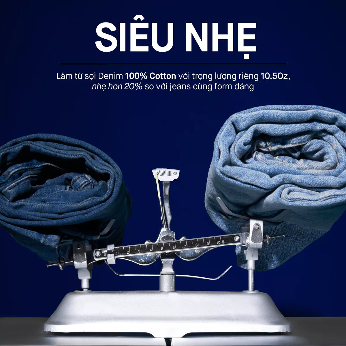 Quần jeans nam ICONDENIM, quần bò ống đứng, dáng suông, công nghệ Lightweight siêu nhẹ, chống nhăn tốt ICON105