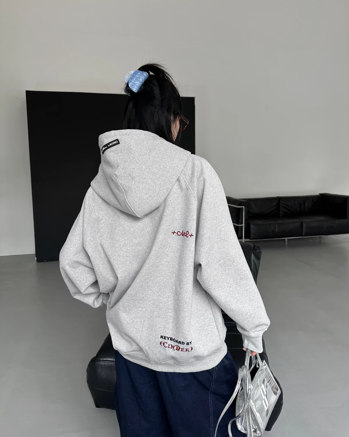 Áo Hoodie Zip KEYBOARD Cinder Form Rộng Oversize, Local Brand Chính Hãng