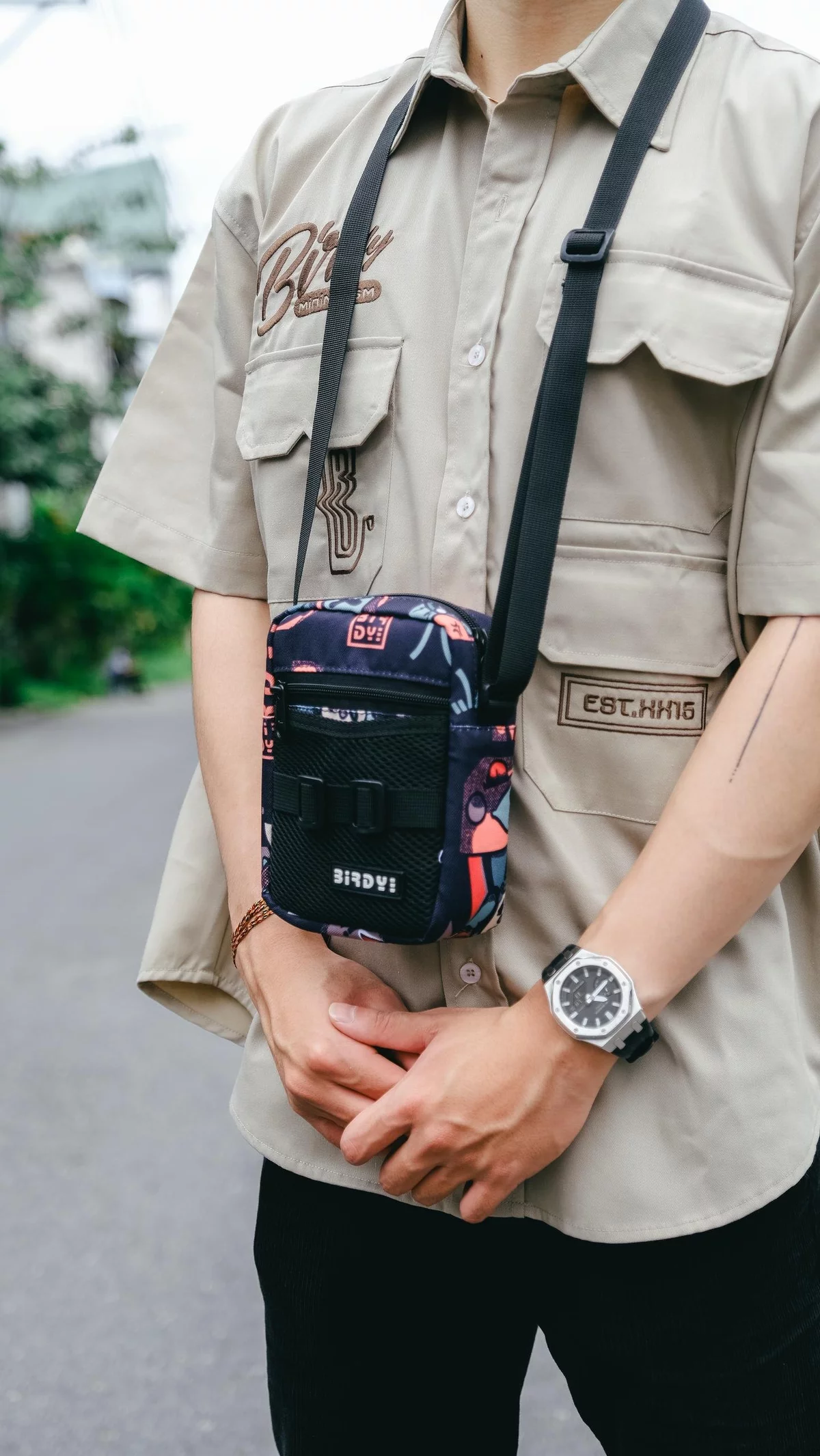 Túi chéo Birdybag nam nữ unisex mini Tini tough Daily Bag vải Canvas chống nước