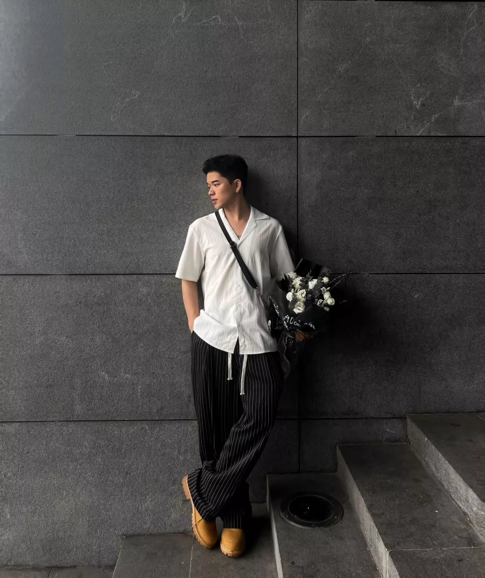 Quần tây lưng dài màu đen, trắng,... form ống rộng 2 lưng, co giãn thoải mái, unisex local brand HUGU - DOUBLE WAIST