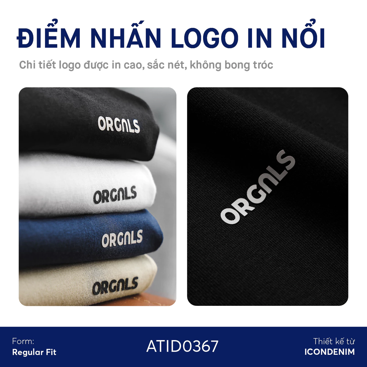 Áo Thun Nam ICONDENIM Họa Tiết Phối Viền Orgnls Take A Move Form Regular ATID0367