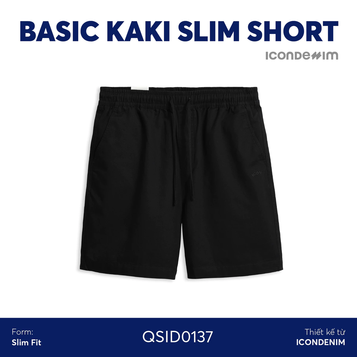 Quần Short Kaki Nam Lưng Thun ICONDENIM Fabric Thoáng Mát Trẻ Trung QSID0137