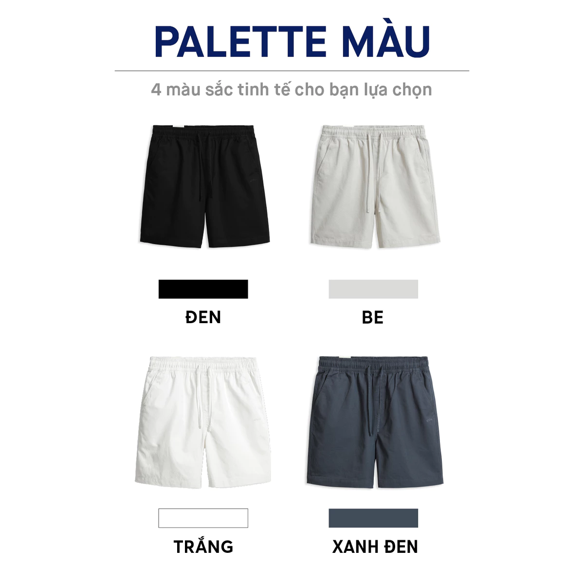 Quần Short Kaki Nam Lưng Thun ICONDENIM Fabric Thoáng Mát Trẻ Trung QSID0137