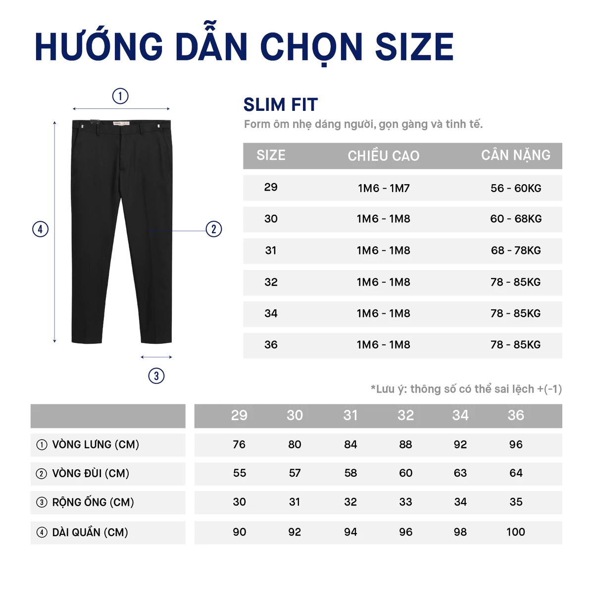 Quần Tây Slimfit ICONDENIM Ratchet Straps QTID0033