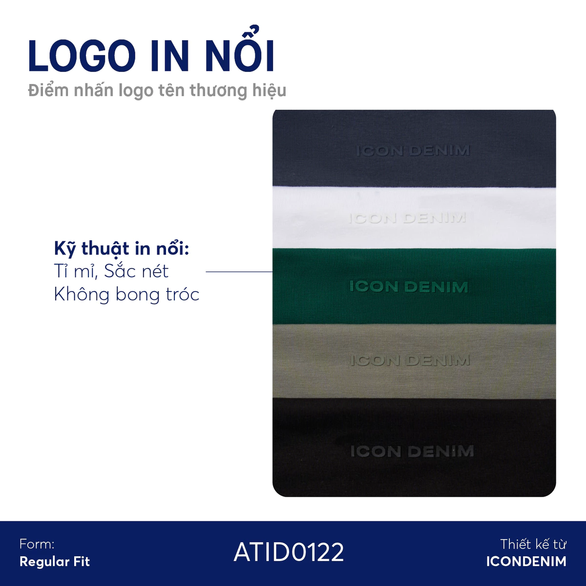 Áo Thun Unisex Cotton Cổ Tròn ICONDENIM Form Suông Basic Tee. Co Giãn 4 Chiều ATID0122
