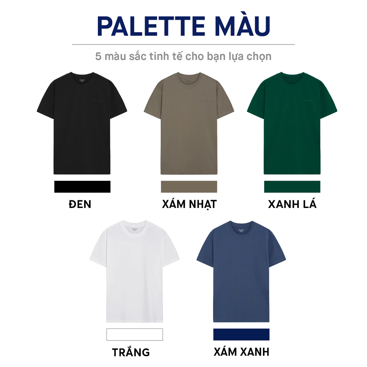 Áo Thun Unisex Cotton Cổ Tròn ICONDENIM Form Suông Basic Tee. Co Giãn 4 Chiều ATID0122