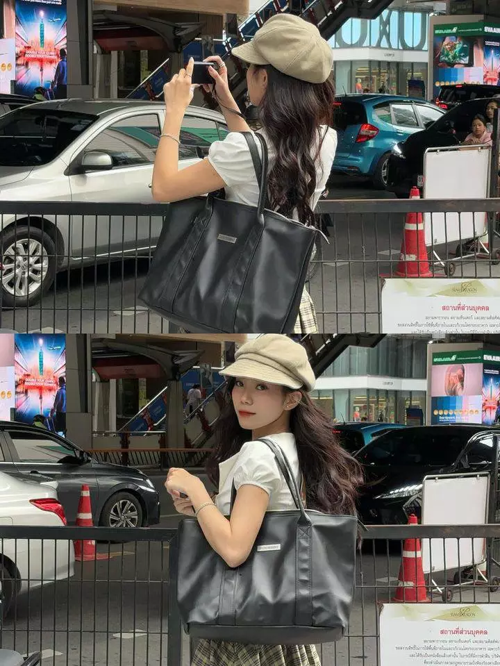 Túi Tote Túi Xách Da SAIGONSWAGGER® TWILIGHT PLAIN LEATHER TOTE BAG Da Trơn