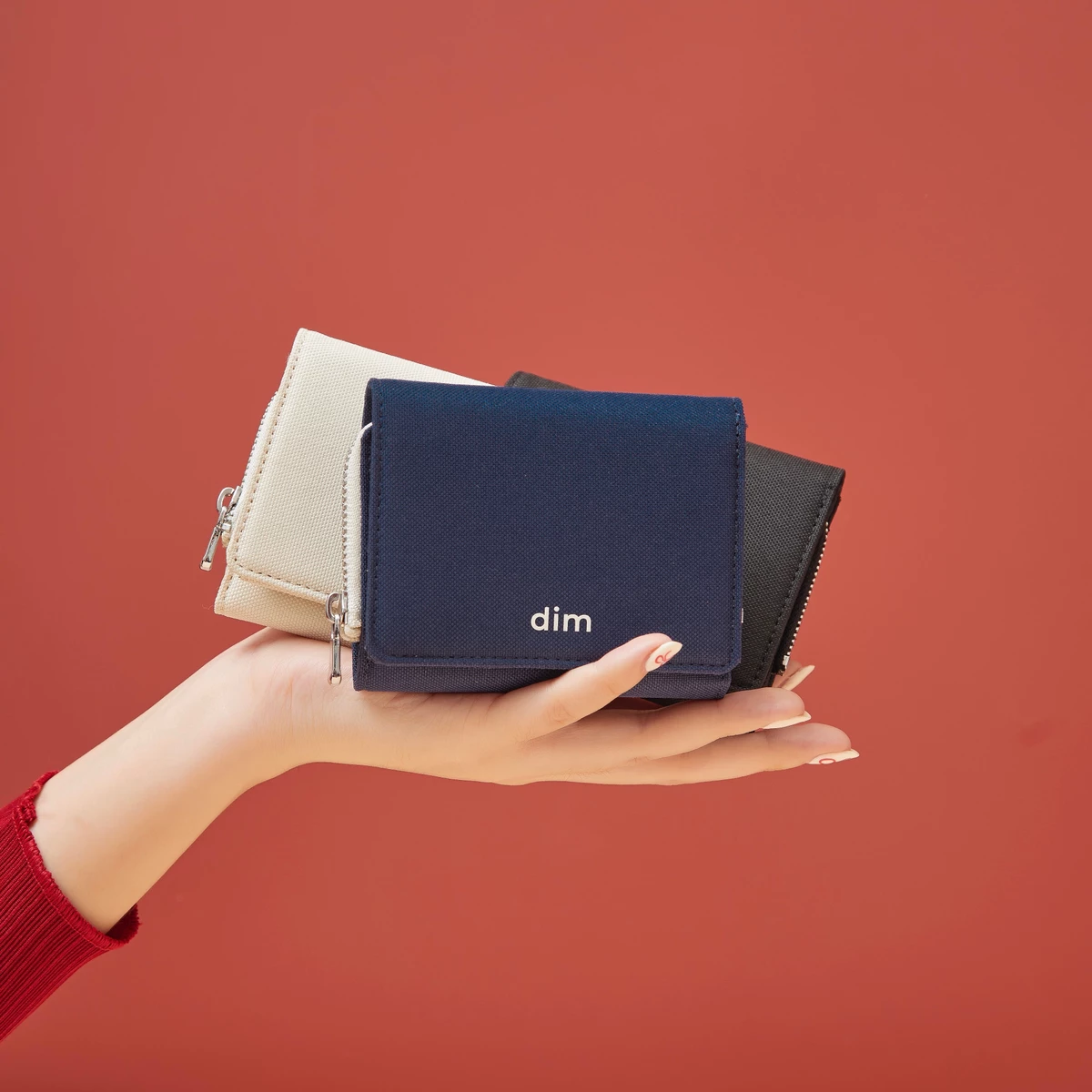 Ví vải DIM Compact Wallet - Có ngăn hộp