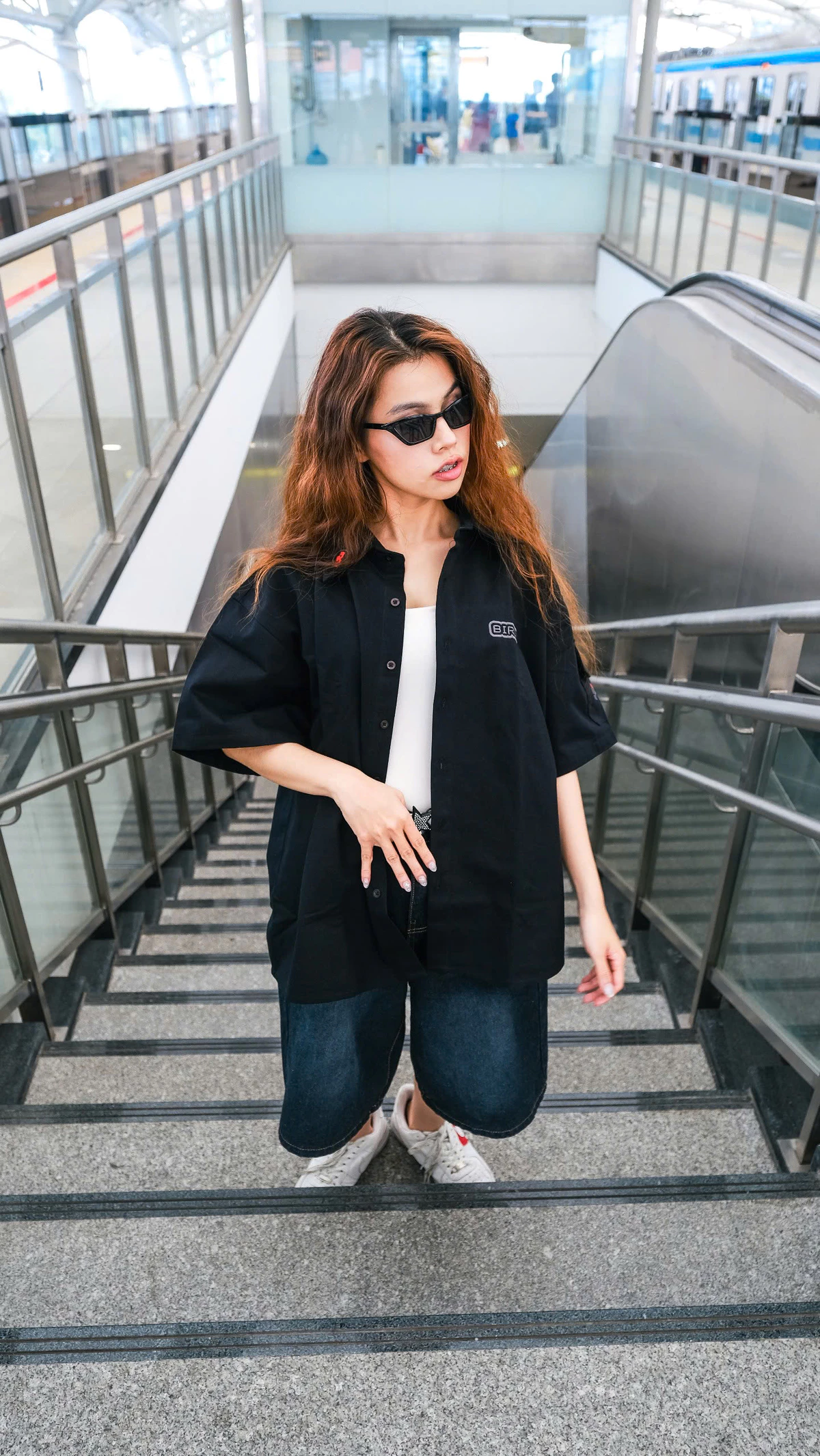 Áo sơ mi BIRY B-Star kaki nam nữ unisex local brand phong cách đơn giản