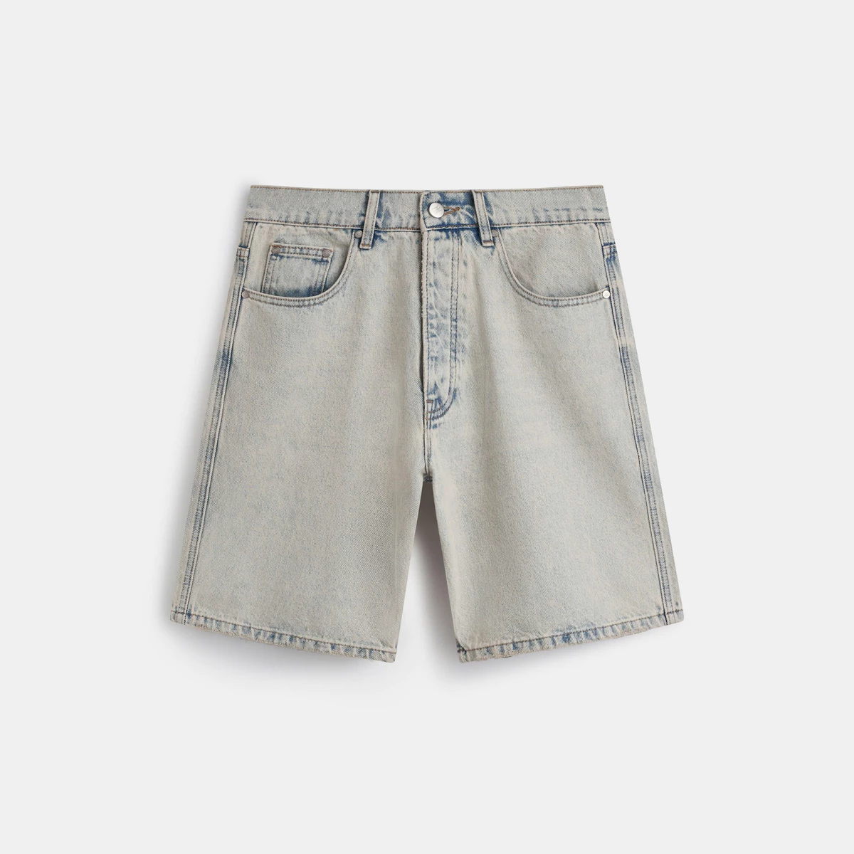 Eleven - Quần shorts nam form suông unisex nam nữ Straight Denim Short