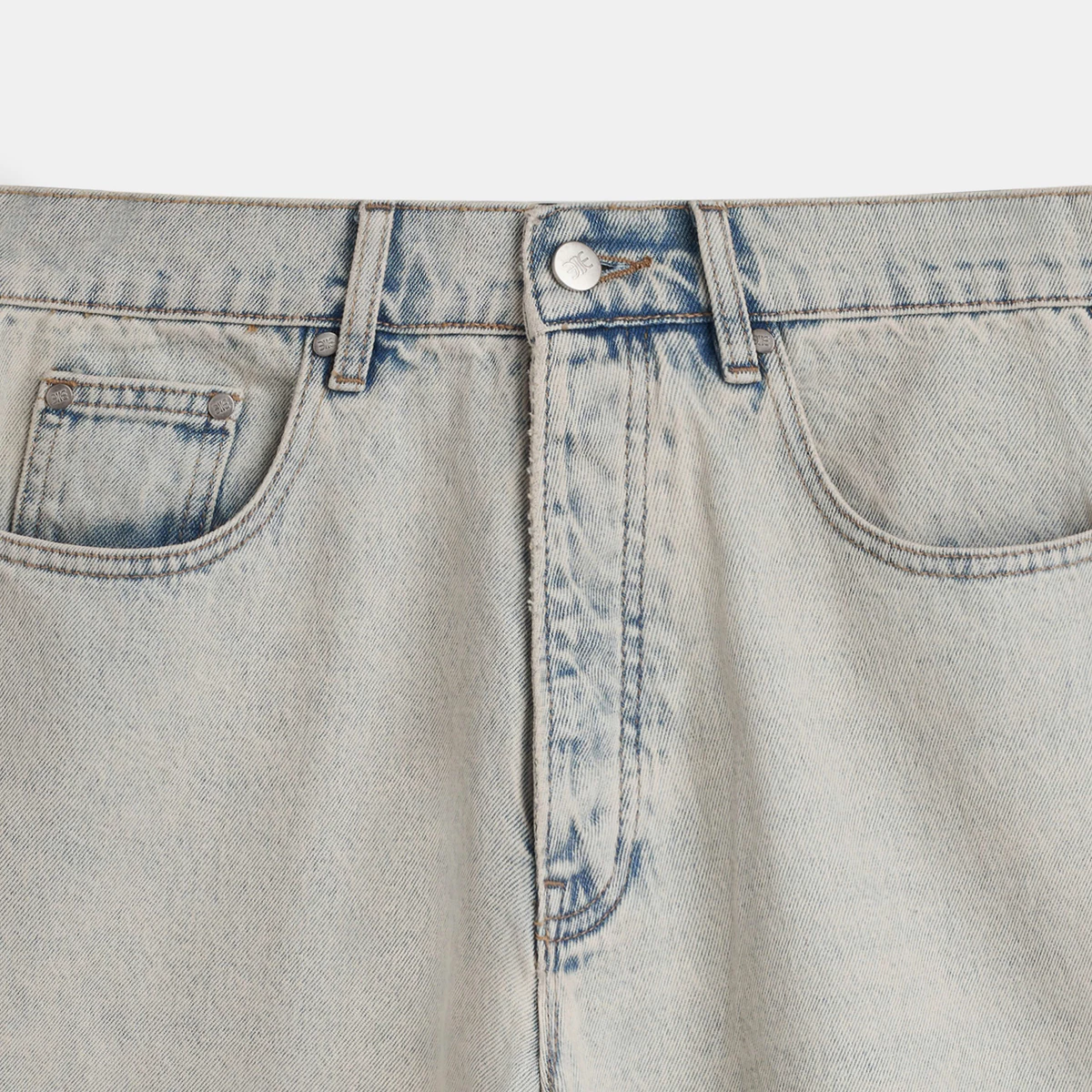 Eleven - Quần shorts nam form suông unisex nam nữ Straight Denim Short
