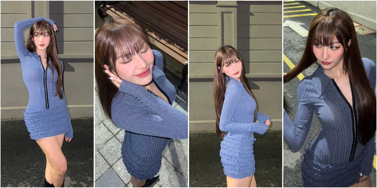 LSOUL Đầm Body Tay Dài đi tiệc Bèo Nhún Cá Tính Lilac Dress V24101631 V24101632