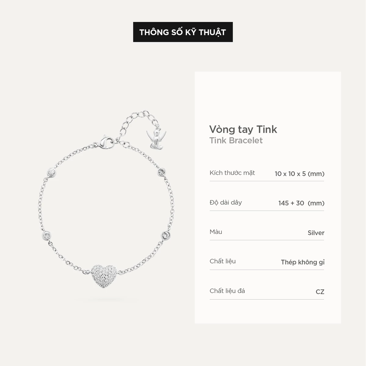 Vòng Tay LynhCi Curnon Tink Collaboration Collection  - Trang Sức Đeo Tay Thời Trang - Chất Liệu Thép Không Gỉ