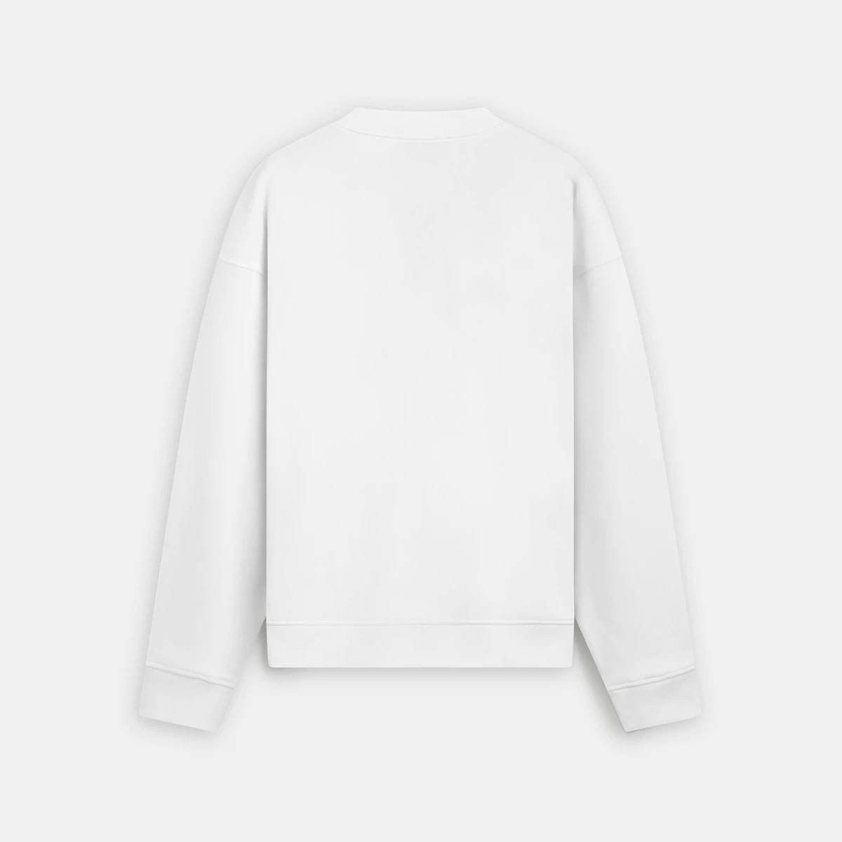Eleven - Áo Sweater Nỉ Unisex Nam Nữ Cổ Tròn Thêu Mono | Màu Trắng
