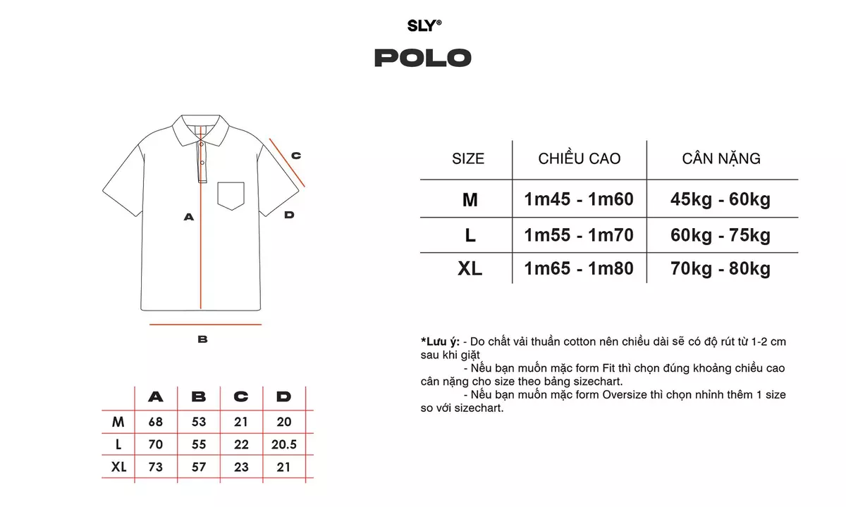Áo Polo Cotton SLY Mini Logo 4 màu