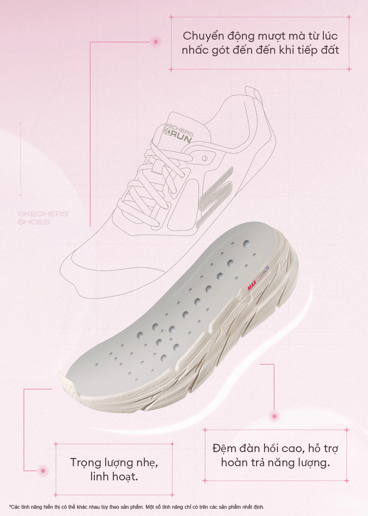 Giày Clog Nữ Skechers Foamies Max Cushioning - 111127-LAV