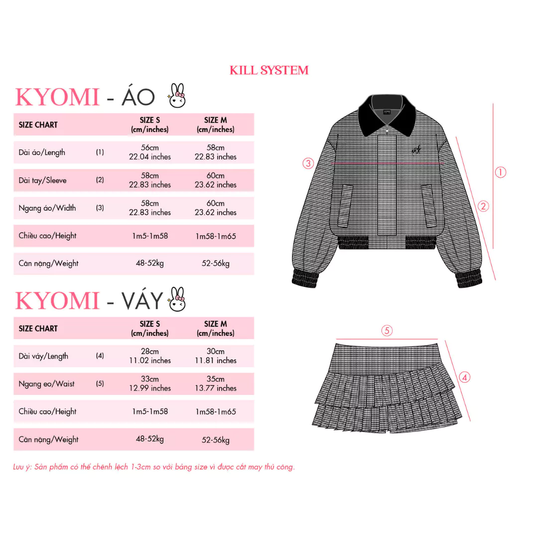 Set áo khoác bomber phối chân váy xếp ly hai tầng sọc caro KYOMI - 𝐊𝐈𝐋𝐋 𝐒𝐘𝐒𝐓𝐄𝐌