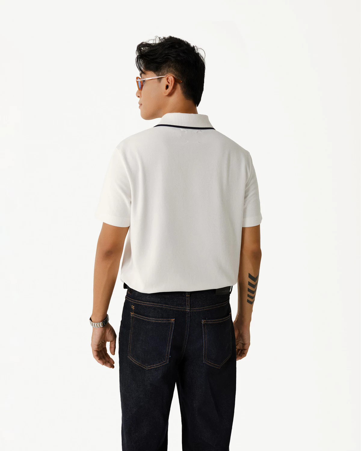 Áo Polo Ngắn Tay Vải S.Café Phối Cổ Form Fitted - Routine 10S25POL004